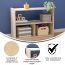 Modular Wooden 3 Section Open Storage Unit