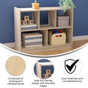 Modular Wooden 5 Section Open Storage Unit