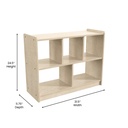 Modular Wooden 5 Section Open Storage Unit