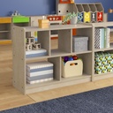 Modular Wooden 5 Section Open Storage Unit