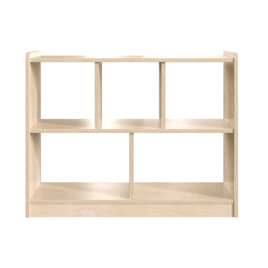 Modular Wooden 5 Section Open Storage Unit