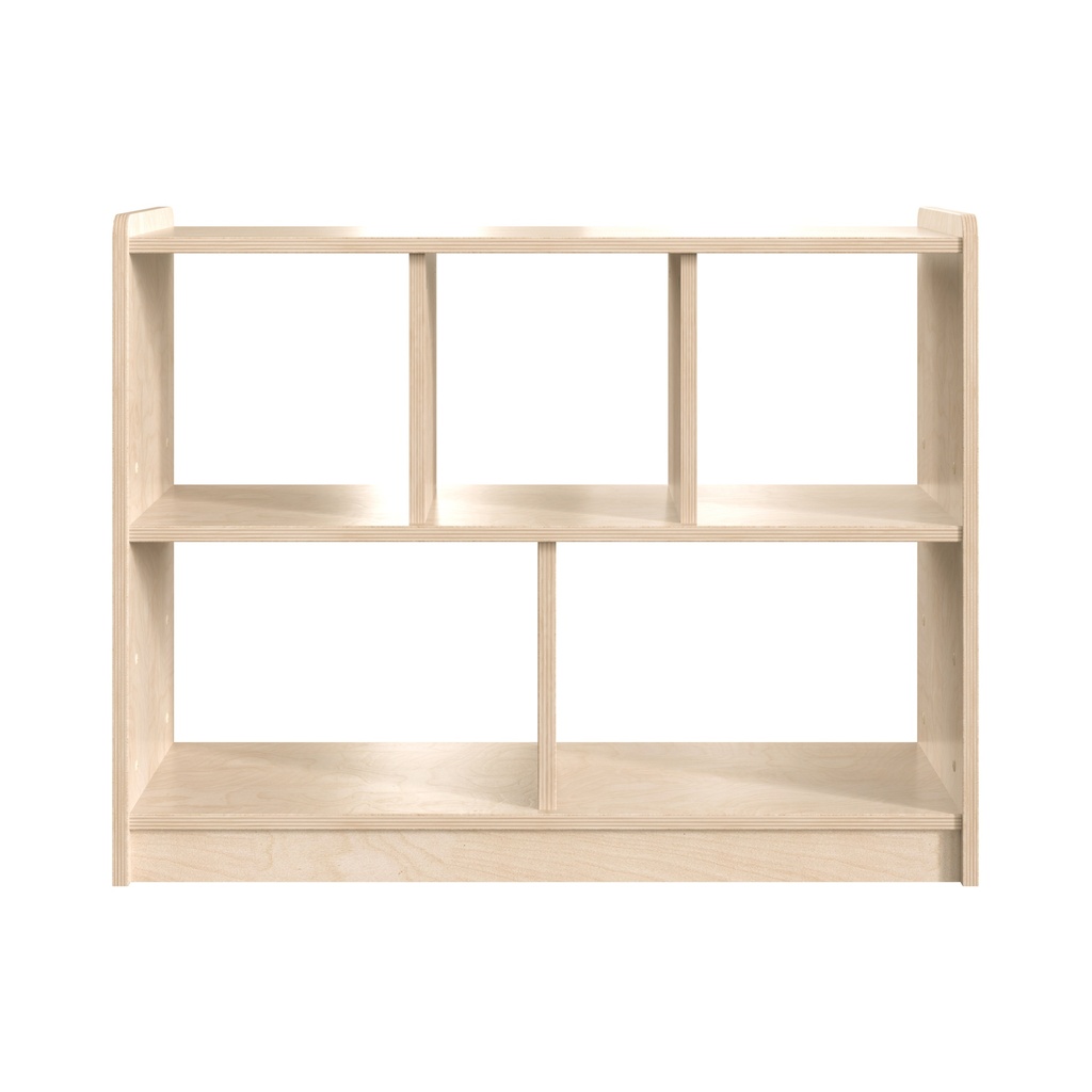 Modular Wooden 5 Section Open Storage Unit