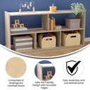 Modular Wooden Extra Wide 5 Section Open Storage Unit