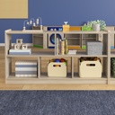 Modular Wooden Extra Wide 5 Section Open Storage Unit