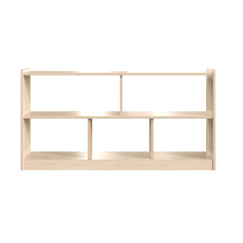 Modular Wooden Extra Wide 5 Section Open Storage Unit