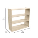 Wooden 3 Shelf Open Storage Unit