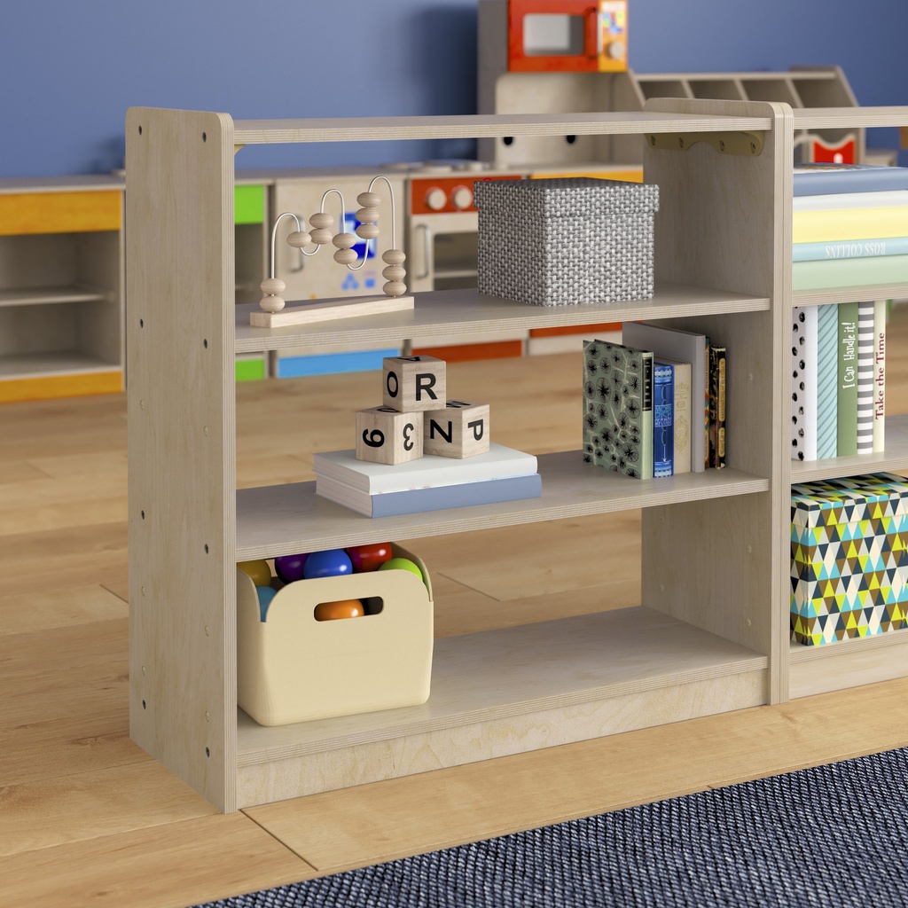 Wooden 3 Shelf Open Storage Unit