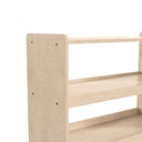 Wooden 3 Shelf Mobile Storage Cart with Locking Caster Wheels