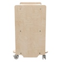 Wooden 3 Shelf Mobile Storage Cart with Locking Caster Wheels