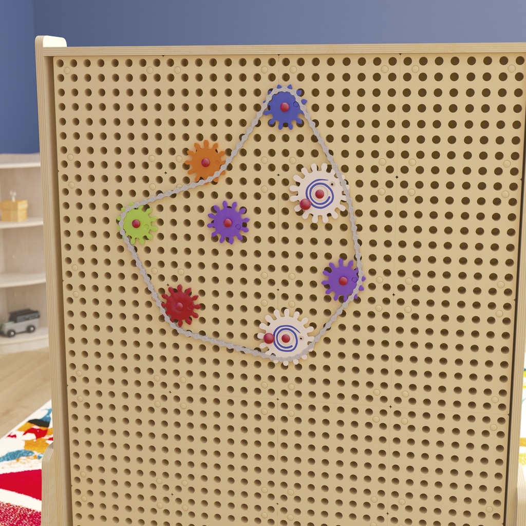 Chain and Gears for Peg System Activity Board Accessory Panel