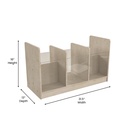 Modular Double Sided Wooden Storage Unit with Transparent Sides