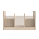 Modular Double Sided Wooden Storage Unit with Transparent Sides
