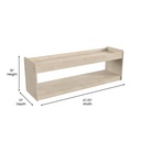 Modular Wooden Open Storage Unit with Upper Shelf