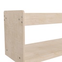 Modular Wooden Open Storage Unit with Upper Shelf