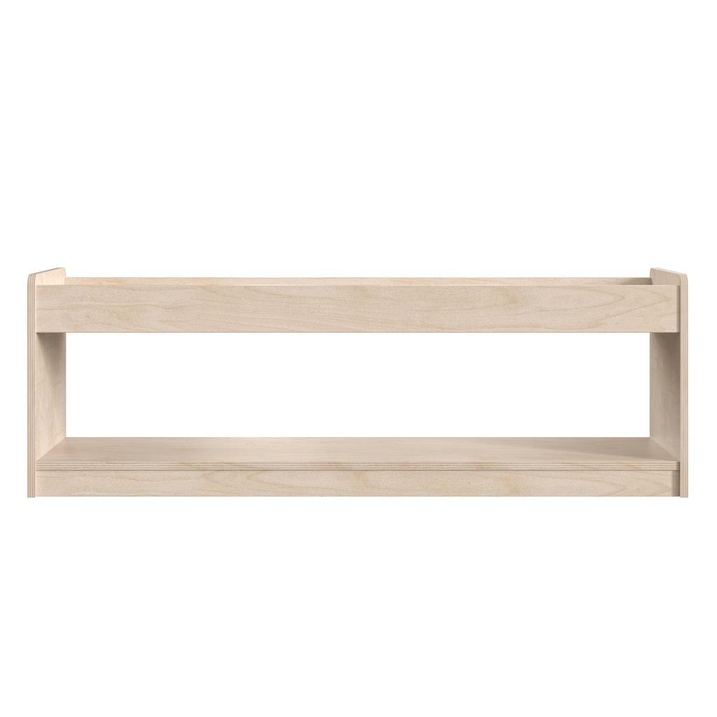 Modular Wooden Open Storage Unit with Upper Shelf