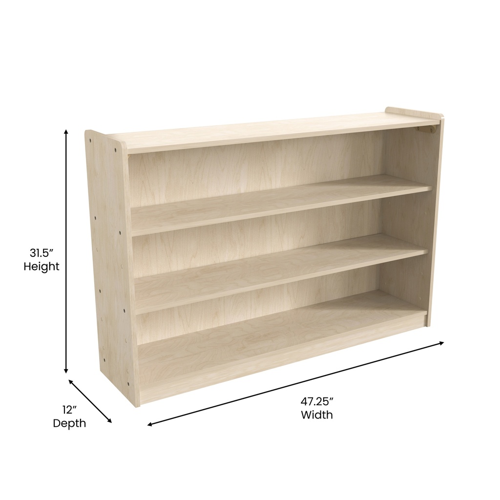 Wooden Extra Wide 3 Shelf Open Storage Unit