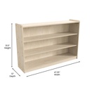 Wooden Extra Wide 3 Shelf Open Storage Unit