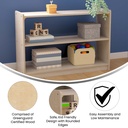 Wooden Extra Wide 2 Shelf Open Storage Unit