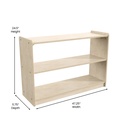 Wooden Extra Wide 2 Shelf Open Storage Unit