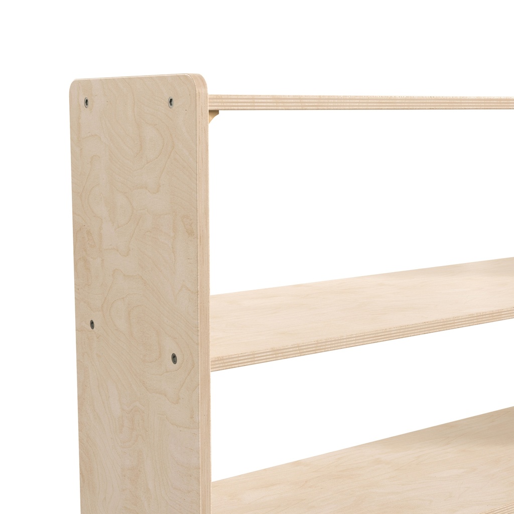 Wooden Extra Wide 2 Shelf Open Storage Unit