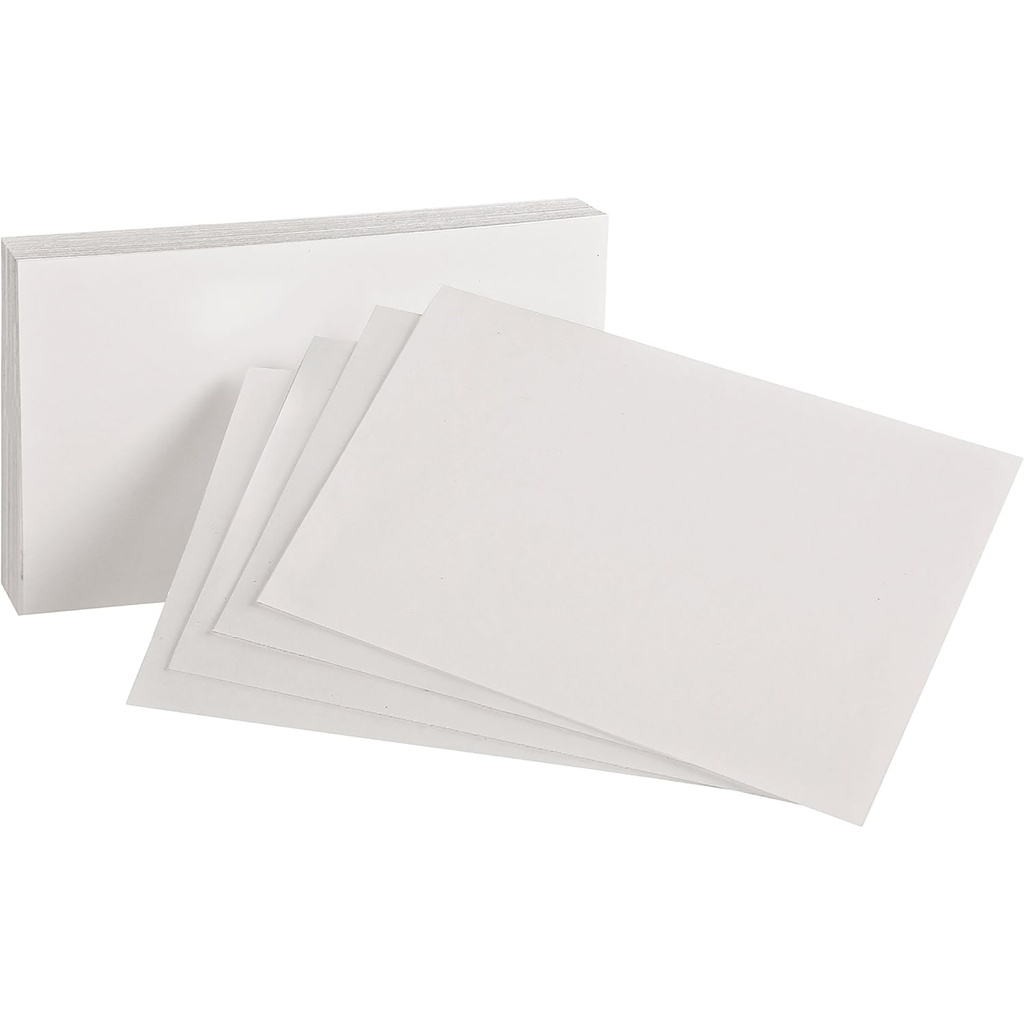 Oxford White Index Cards 5" x 8" Ruled 10 pack