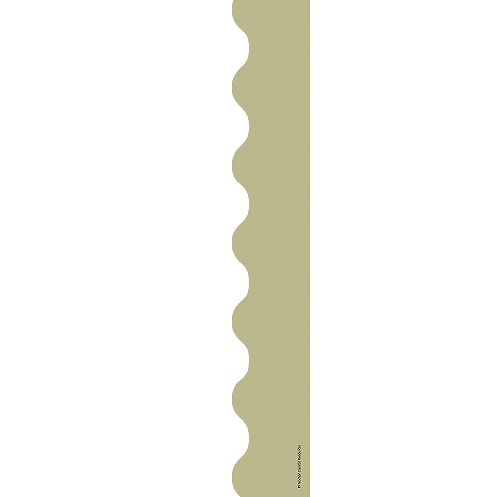 Olive Green Scalloped Border Trim