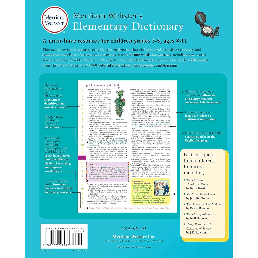 Merriam Websters Elementary Dictionary Laminated Hardcover