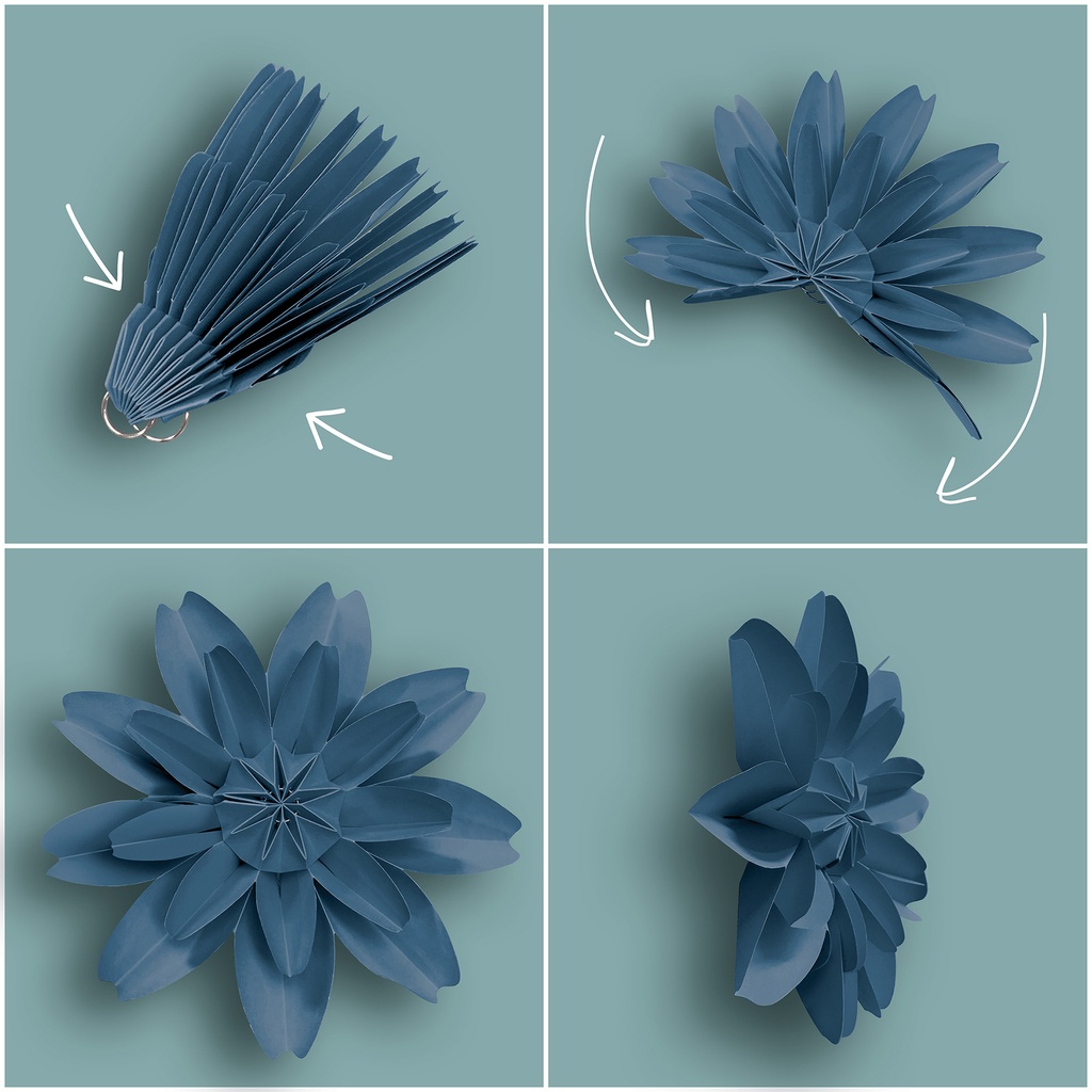 Calming Colors Paper Flowers