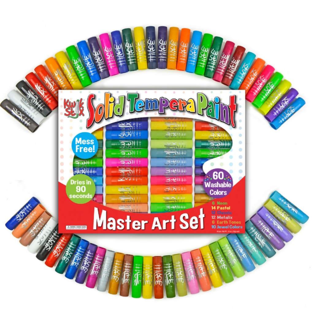 60ct Solid Tempera Paint Sticks Master Art Set