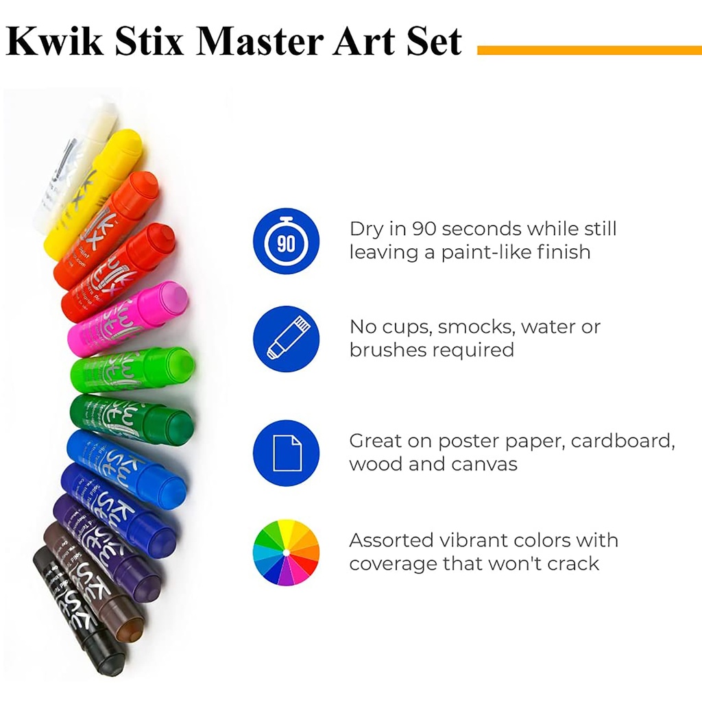 60ct Solid Tempera Paint Sticks Master Art Set