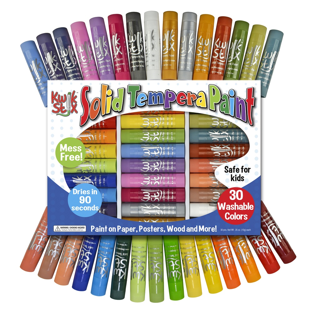 Solid Tempera Paint, Art Set, 30 Colors