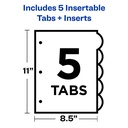 5 Tab Style Edge Insertable Dividers