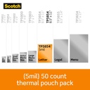 50ct Scotch 8.5in x 11in Thermal Laminating Pouches 5 mil