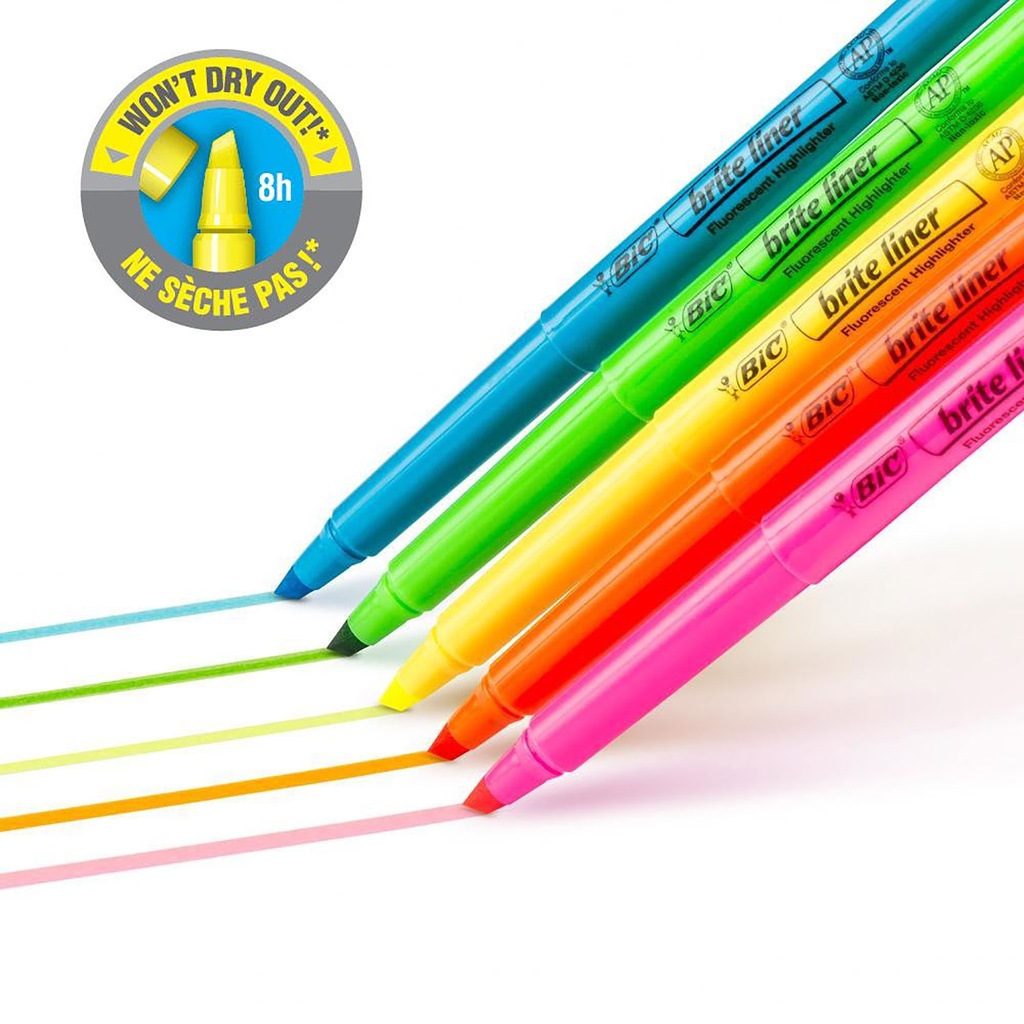 12ct Bic Brite Liner Highlighters