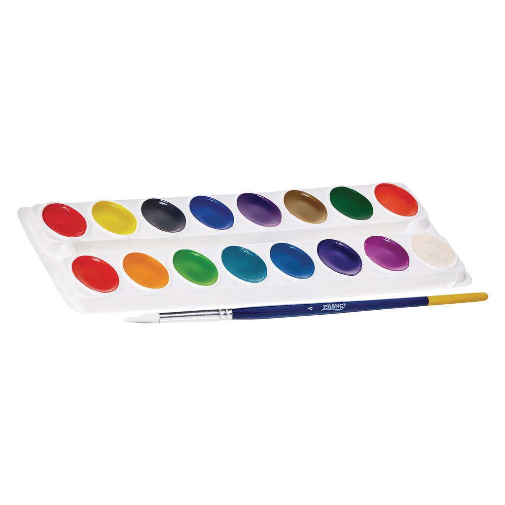 16 Color Semi-Moist Washable Watercolor Set 6 Sets