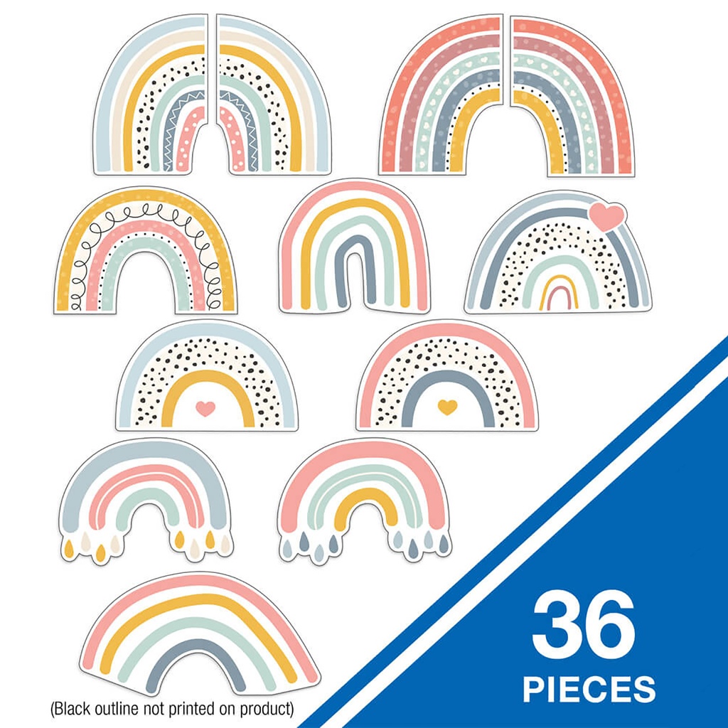 We Belong Rainbow Fun Cut-Outs, Pack of 36