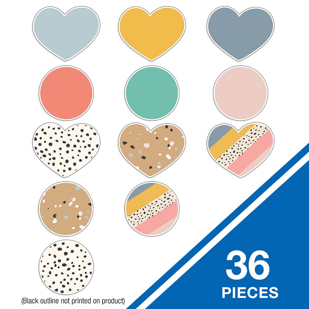 We Belong Hearts & Dots Cut-Outs, Pack of 36