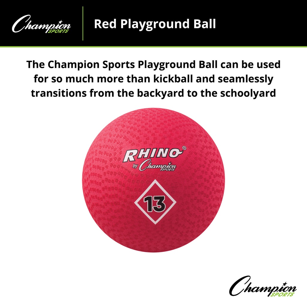 13" Red Playground Ball