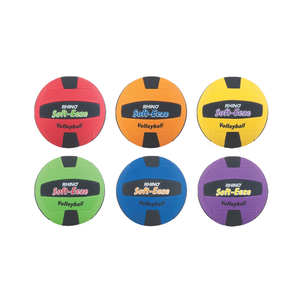 Rhino® Softeeze Volleyball Set of 6 in Assorted Colors