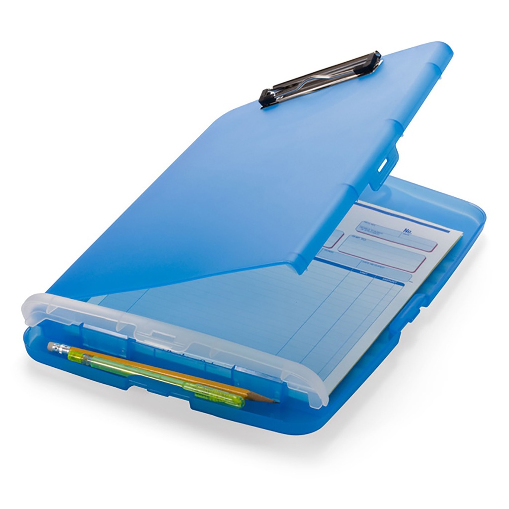 Blue Slim Clipboard with Storage