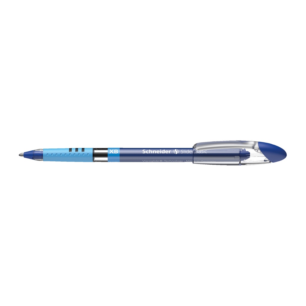 Blue Slider Basic XB Viscoglide Ink Ballpoint Pens Pack of 10