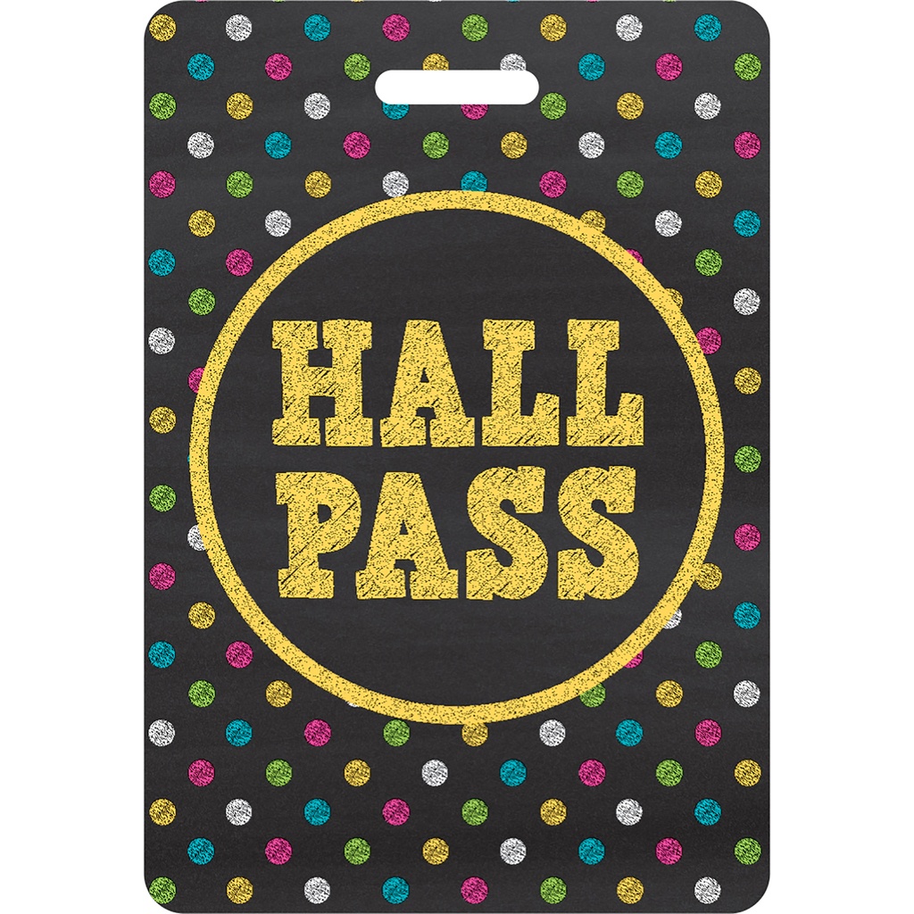 Chalkboard Brights Hall Pass Lanyards Set