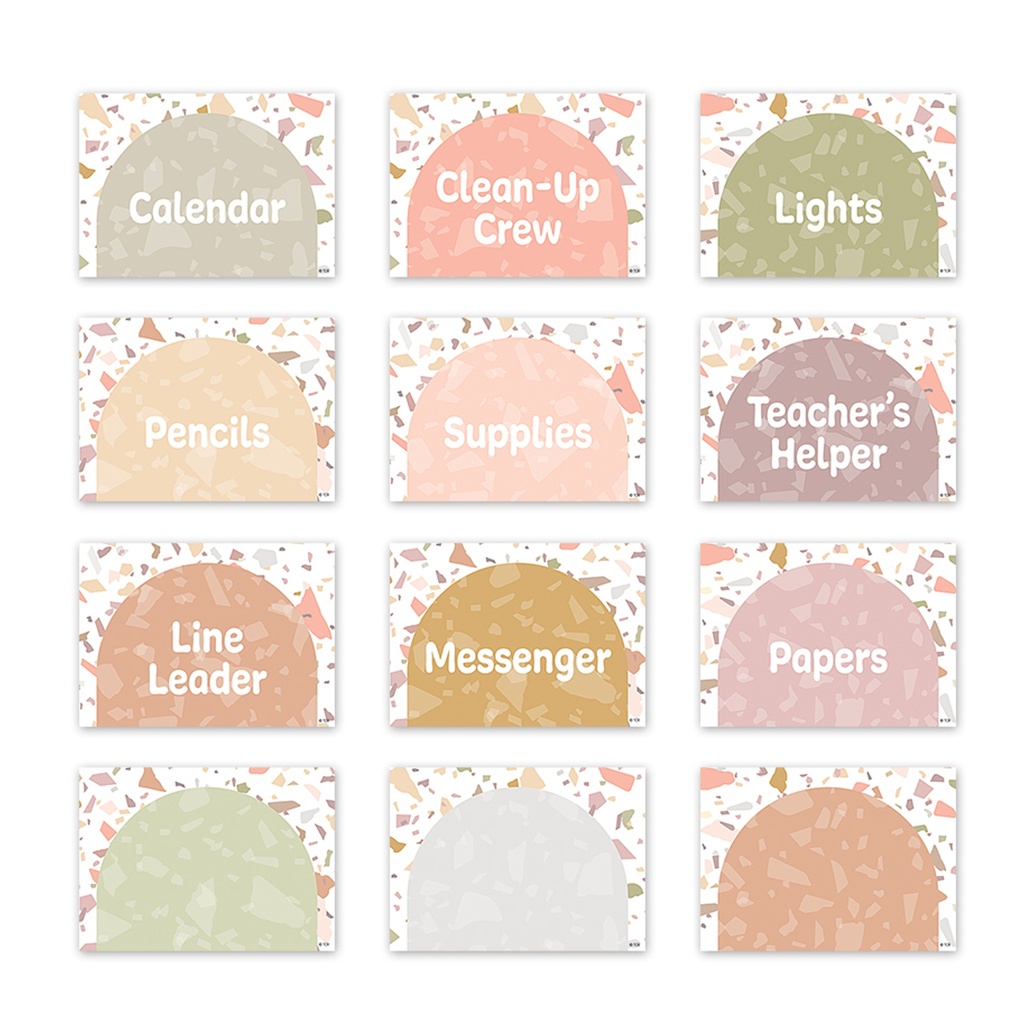 Terrazzo Tones Classroom Jobs Mini Bulletin Board