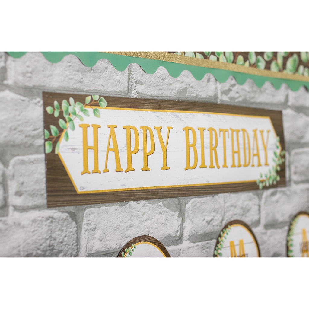 Eucalyptus Happy Birthday Bulletin Board