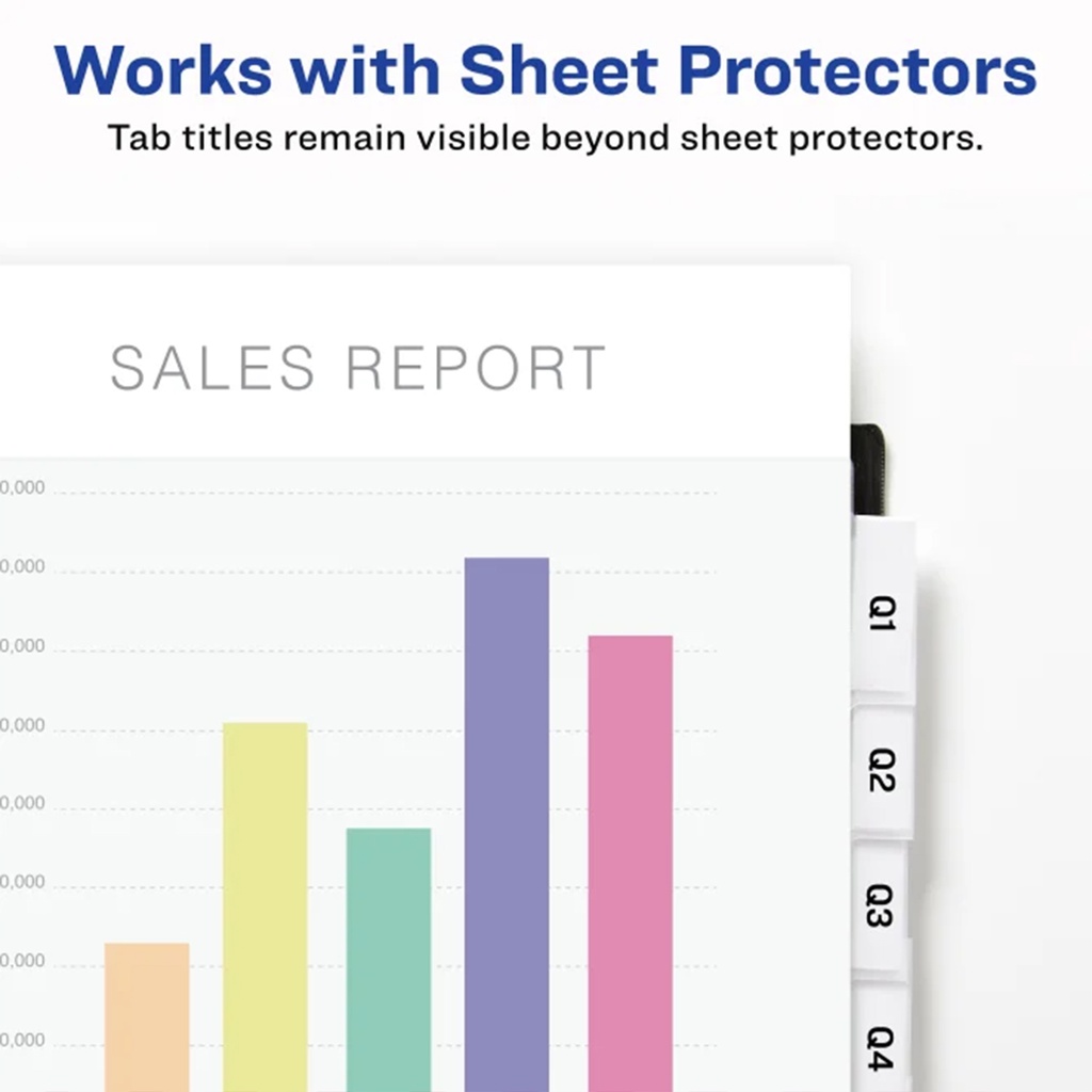 Avery Big 8 Tab Insertable Dividers with Pockets