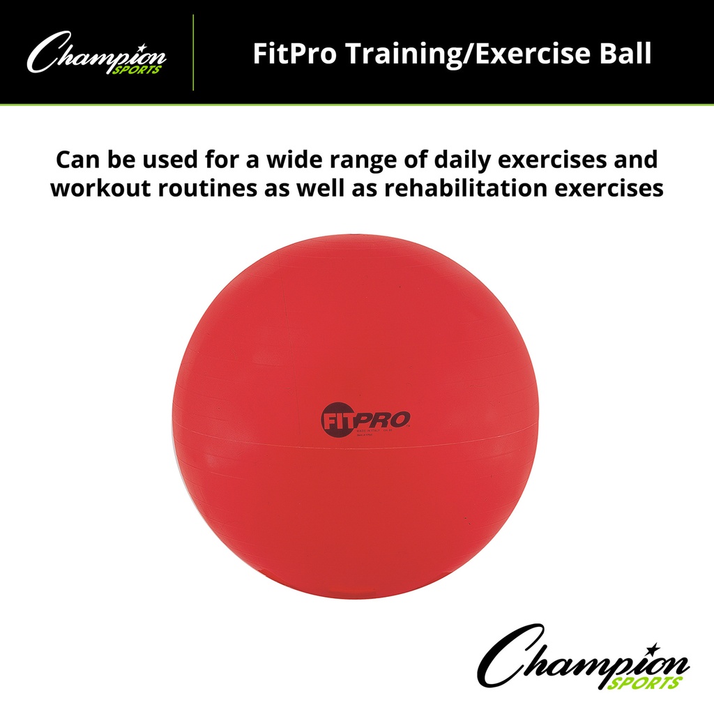 Red 65cm FitPro Training & Exercise Ball