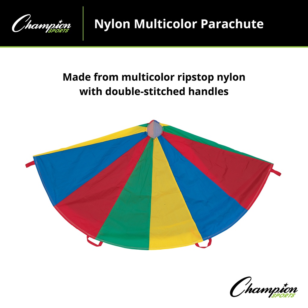 20' Multi-Colored Parachute -  16 Handles