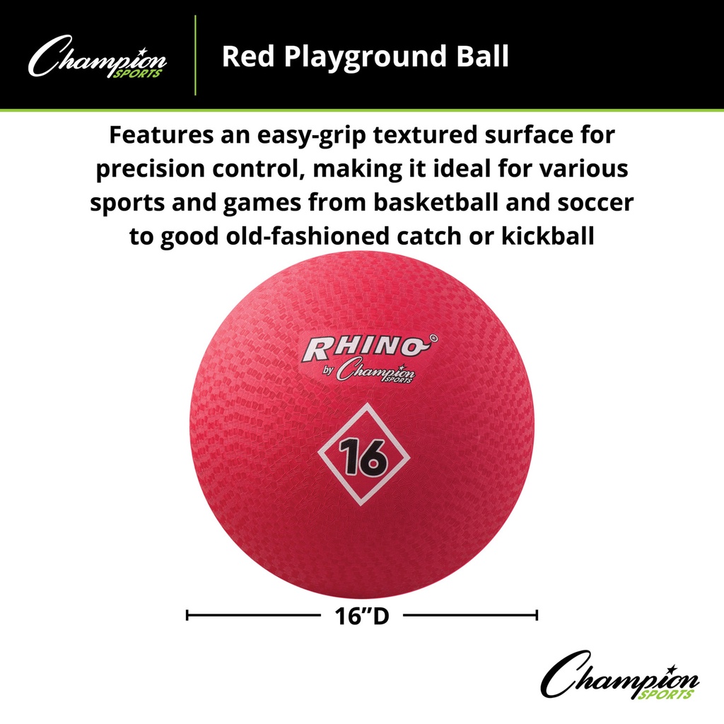 16" Red Playground Ball