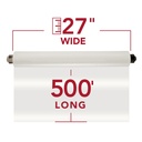 27inx500ft EZ Load Clear Laminating Film 2 Rolls