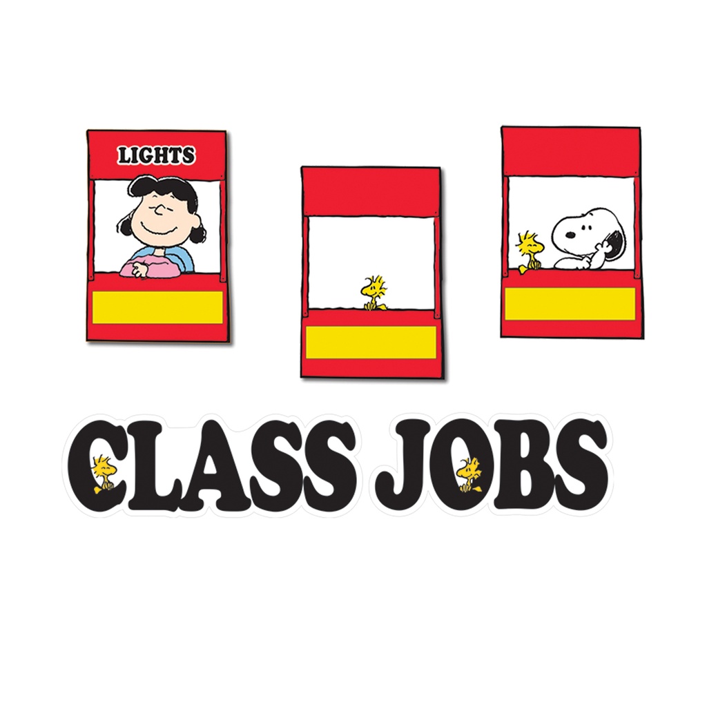 Peanuts Class Jobs Mini Bulletin Board Sets